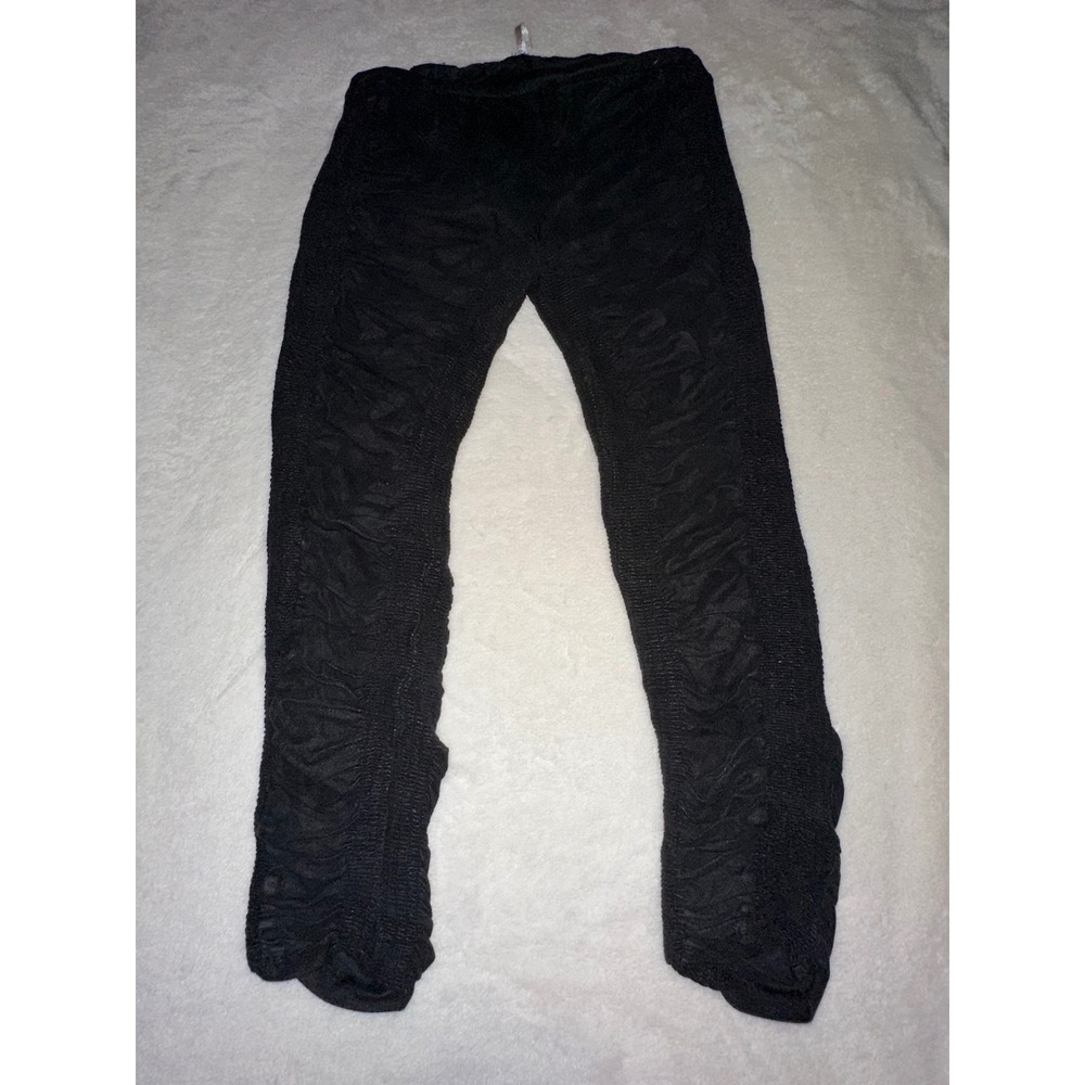 Free People XS‎ Black Ruched Leggings Textured Skinny Pants